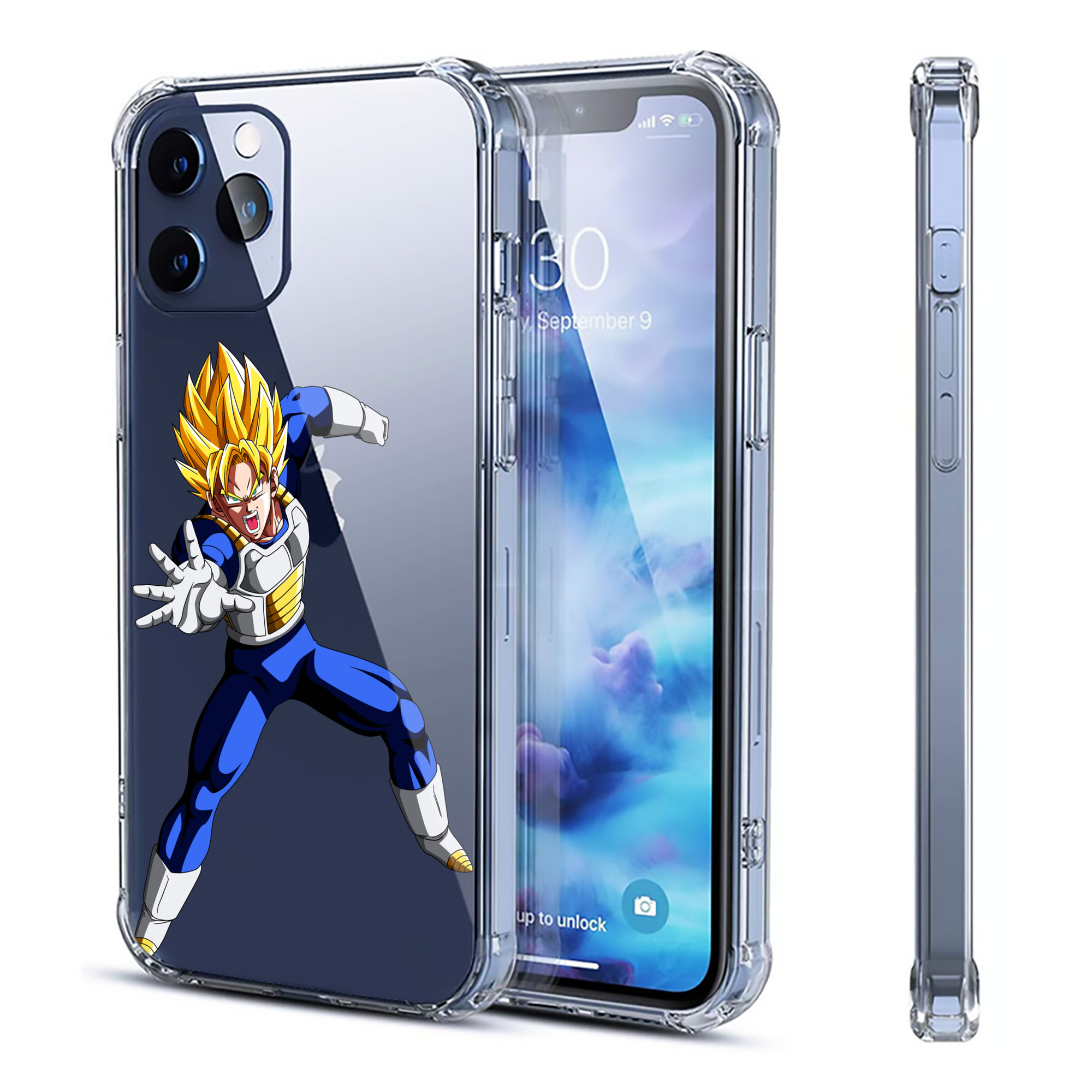 （画像用） ドラゴンボール ベジータ四世（Bejīta Yonsei）DRAGON BALL Vegeta IV 【iPhone 12シリーズ対応】透明スマホケース（クリアソフトケース）